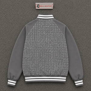 PREMIUM GREY VARSITY <b>JACKET</b> FOR <b>MEN</b> MODERN STREETWEAR <b>JACKET</b> DAILY WEAR CLASSIC ZIP FASHIONABLE OUTERWEAR Closure Casual Style P - Product Image 6