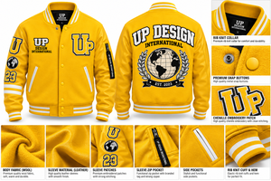 Chaqueta Universitaria Amarilla Personalizada, Chaqueta Bomber de Béisbol Premium con Logotipo Bordado, Chaqueta Unisex de Estilo Urbano - Product Image 5