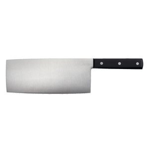 Couteaux de chef professionnels en acier inoxydable, lame large rectangulaire avec manche à triple rivet noir pour couper la viande et les légumes - Product Image 1