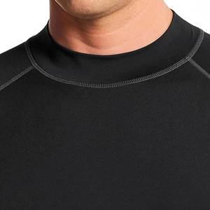 <b>Men's</b> Black Full Sleeve Rash Guard Quick Dry Spandex Polyester Sport <b>Shirt</b> Long Sleeve <b>Compression</b> Top Adult Fit - Product Image 5