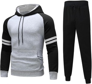 Hot Selling 100% Cotton Men's <b>Tracksuit</b> Sets Long Sleeve Warm Fleece Sportswear Suit All Size Available - Product Image 4