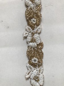 Encaje Floral Barroco 3D de Lujo, Elegante y Sexy, Bordado a Mano, con Lentejuelas Doradas y Microperlas, Base de Tul Transparente Jk - Product Image 3