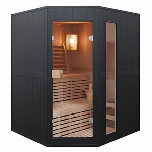 Sauna Tradicional Interior de Madera de Hemlock para 4 Personas, Húmeda y Seca, con Calentador UL - Product Image 2