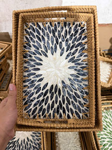 Panier à fruits en rotin naturel fait main, plateau tissé pour le rangement des aliments, cuisine, salon, décoration de la maison - Product Image 3