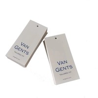 Etiquetas de Ropa Personalizadas al por Mayor de Primera Calidad, Etiquetas de Papel Grueso Blanco con Logotipo de Marca Impreso