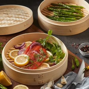 Olla de Vapor de Bambú a Precio de Fábrica, Juego de Cestas de Cocina Hechas a Mano, Naturales, para Restaurante, Dim Sum, Dumplings, Arroz - Macy - Product Image 2