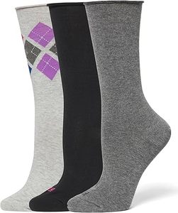 Chaussettes décontractées pour hommes, rayées, avec logo personnalisé sur le bord, tricotées, respirantes et écologiques - Product Image 1