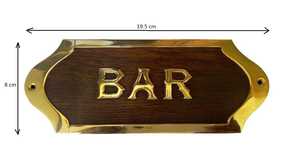 Letrero de Madera para Bar con Incrustaciones de Latón, Placa de Madera Vintage con Latón para Decoración de Bar en Casa - Product Image 3