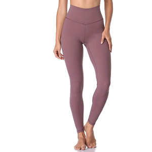 Shorts de sport taille haute élastiques pour femmes, leggings de yoga et fitness, couleur unie, Spandex/Nylon - Product Image 6