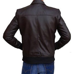 <b>Men</b> Premium <b>Leather</b> Motorcycle <b>Jacket</b> Slim Fit Biker Style Zip Front Zipper Pockets Custom Logo Winter Fashion Outerwear OEM - Product Image 2