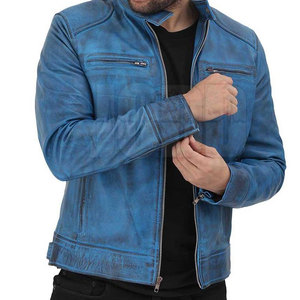 Chaqueta de Cuero Personalizada de Buena Calidad 2026 para Hombre, Invierno, Cuello Alto, Logotipo Frontal, Piel de Vaca, Transpirable, Cómoda y a la Moda - Product Image 2