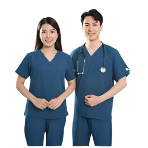 ชุดยูนิฟอร์มโรงพยาบาลคอวีแบบสั่งตัดพิเศษ TUYET DUNG ชุดแพทย์ต้านเชื้อแบคทีเรียสำหรับล้างมือ ชุดป้องกันซับเหงื่อสำหรับทุกเพศ - Product Image 1