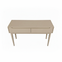 Table console ronde moderne en chêne massif avec 2 tiroirs, design écologique, composants en caoutchouc/MDF pour salon, meubles de salle à manger
