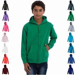 Vente en gros 2022 dernière conception personnalisée couleur et taille sweat à capuche uni zippé pour enfants saisonnier hiver produit OEM - Product Image 1