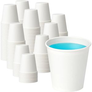 Confezione da 500 bicchieri di carta bianchi usa e getta da 85 ml, a prova di perdite, piccoli bicchieri per caffè e uso sanitario (per collutorio) - Product Image 1