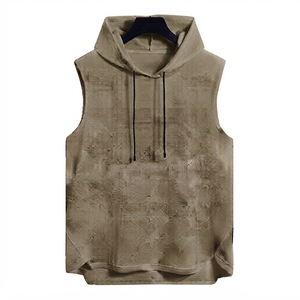 Camiseta sin Mangas con Capucha y Cuello Redondo para Hombre TAYYAB STITCH LAB, con Tela 100% Algodón de Secado Rápido para Deportes y Actividades al Aire Libre - Product Image 6