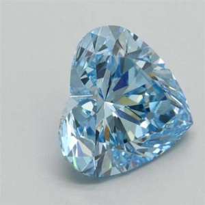 Diamant de laboratoire bleu intense fantaisie, taille cœur, pour bague ou pendentif, destiné à la création de bijoux. - Product Image 5