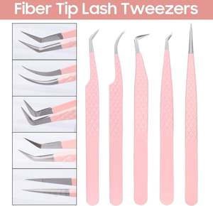 Pinzas de Acero Inoxidable para Extensión de Pestañas con Punta Dentada, Opción de Logotipo Personalizado - Venta al Por Mayor - Product Image 3