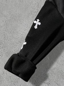 Conjunto de Sudadera con Capucha y Pantalones Deportivos de Pierna Recta con Estampado de Grafiti Gótico de Invierno para Adultos Unisex, con Bolsillos Laterales y Cierre de Cremallera, Ligero - Product Image 3