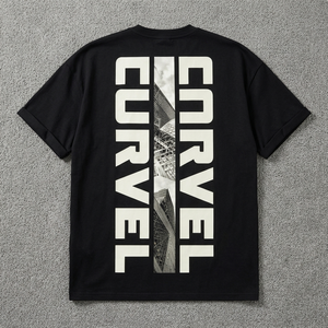 T-shirt graphique homme coupe décontractée streetwear marque privée, imprimé dos audacieux, col rond, OEM ODM, fourniture de vêtements en gros - Product Image 3