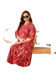 Indian Hand <b>Block</b> <b>Print</b> Eco-Friendly Boho Dress 100% Cotton Summer Casual Beach Wear Natural Waistline Woven Weaving Knee-Length - Product Image 3