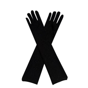 Guantes Largos Elásticos hasta la Muñeca de Spandex y Poliéster Transpirables para Novia, Fiesta de Boda, Dedos Completos, Gran Ajuste - Product Image 3