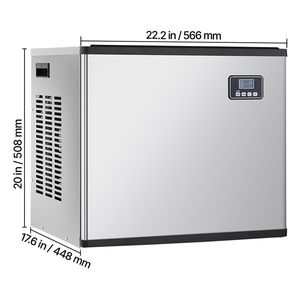 Macchina Professionale per il Ghiaccio in Acciaio Inossidabile, 360 Libbre/Giorno, Autopulente, con Programma di Produzione Ghiaccio Regolabile - Product Image 6