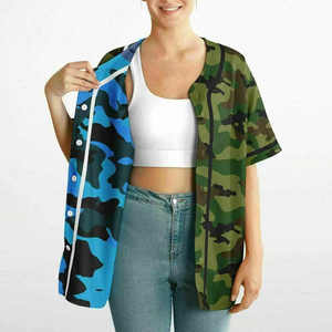 เสื้อเบสบอลซอฟต์บอลแบบกำหนดเองสำหรับทีม เสื้อเบสบอลแขนสั้นแบบกำหนดเอง เสื้อยืดติดกระดุม - Product Image 2