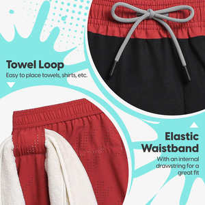 Shorts de basketball personnalisés pour hommes – Sportifs, respirants, séchage rapide, en toile, avec cordon de serrage, motif uni, écologiques et tendance - Product Image 3