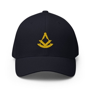 Gorra de Béisbol Personalizada Past Master Blue Lodge con Bordado Dorado, Ajustable, de Sarga de Algodón, Fabricante OEM - Product Image 2
