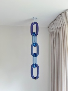 Cadena de Resina al por Mayor, Eslabones de Resina Multicolor Vívidos, Escultura Colgante Vertical, Segmentos de Cadena de Resina Translúcida, Decoración Flotante para Interiores - Product Image 6