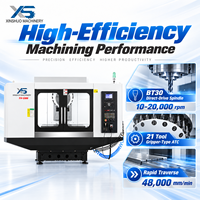 Centre d'usinage CNC 3 axes TV1300 haute vitesse pour travaux lourds, avec commande Mitsubishi M80 et mandrin BT30