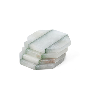 Natural Alabaster Stone Coaster Set Hand Finished Eco-Friendly Durable <b>Table</b> Drink <b>Protectors</b> Luxury Home Dining Decor Wholesale - Product Image 5
