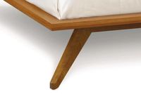 Cama Moderna de Plataforma de Madera Maciza con Patas Anguladas, Muebles de Dormitorio de Hotel de Perfil Bajo Personalizados
