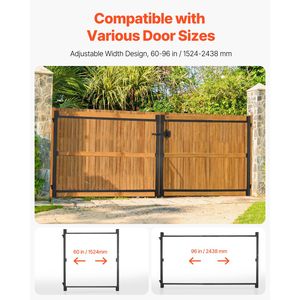 Kit di Montaggio Cancello Regolabile Anti-Perdita di Altezza con Telaio in Legno, Recinzione Alta 6-7 Piedi per Aperture Larghe 60-96 Pollici, Adatto a Cancelli Alti 8 Piedi - Product Image 5