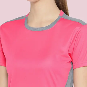 Camiseta de golf personalizada con estampado completo, camiseta con estampado en toda la prenda, mezcla de algodón y poliéster, sublimación para mujer - Product Image 3
