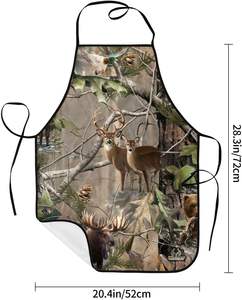 Tablier de chasse camouflage 2026 pour hommes et femmes, tablier de cuisine en polyester pour cuisson, grillades et barbecue, tablier camouflage d'extérieur - Product Image 4