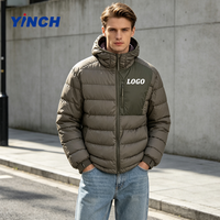 Veste matelassée de luxe à fermeture éclair de style classique Layenne de bonne qualité, logo personnalisé, résistante au vent, vestes décontractées en duvet pour hommes
