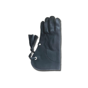Gants confortables en cuir noir de haute qualité pour la manipulation des oiseaux - Product Image 1