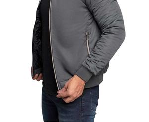 2025 nueva moda Reversible béisbol Bomber Zip Up chaquetas hombres Casual suelto bordado satén tela con capucha cuello ropa al aire libre - Product Image 5