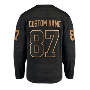 Best Arrival Custom Latest Design Ice Hockey Jersey Logo Oversized Adult Size Black Color Fully Sublimated 100% Polyester - Product Image 2