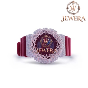 Best Quality Moissanite <b>Rubber</b> Diamond <b>Watch</b> Iced Out Design with Moissanite Stones for Engagements Anniversaries and Gifting - Product Image 1