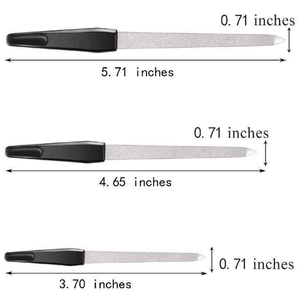 Wholesale Custom Logo Stainless Steel Metal <b>Nail</b> File Durable Emery Board Manicure <b>Tool</b> Set with Handle Supplier Custom Logo - Product Image 5
