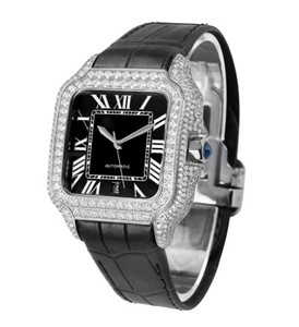 Reloj de Lujo de Fabricación India con Cuarzo Moissanite y Acero Inoxidable para Regalo de Aniversario o Vacaciones, Disponible a Precio de Fábrica - Product Image 3