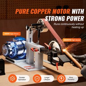 Levigatrice a Nastro 72 x 2 Pollici, Lucidatrice a Velocità Variabile 1500W 2HP, Macchina per Levigatura e Lucidatura con 3 Modalità - Product Image 3