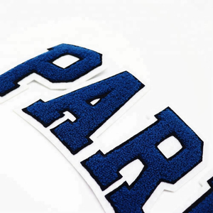 Patchs brodés personnalisés pas chers avec grand logo, lettres en chenille colorées, appliqués pour vêtements et casquettes - Product Image 4