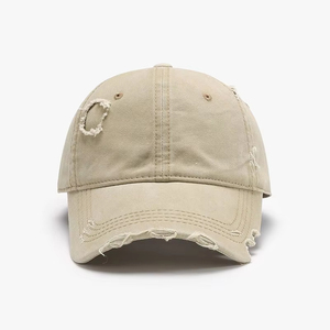 Casquette de baseball unisexe délavée avec visière incurvée, protection solaire, style vieilli 46. Casquette de voyage légère effet vieilli délavée style Dad Hat - Product Image 1