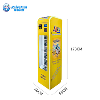 Distributeur automatique commercial compact RaiseFun à commande par bouton pour aliments et boissons, usage commercial