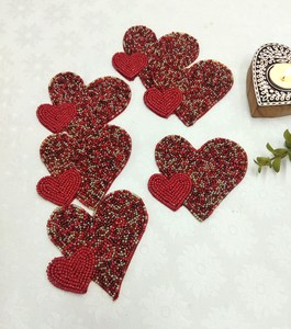 Affordable <b>Beaded</b> Table <b>Coasters</b> with Intricate Embroidery Work for Home Entertaining, Party Serving, Dining Decor - Product Image 4