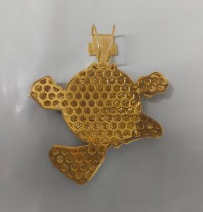 Colgante de Fantasma de Dibujos Animados Colorido con Moissanita, Joyería de Latón Bañado en Oro para Regalo de Fiesta - Product Image 3